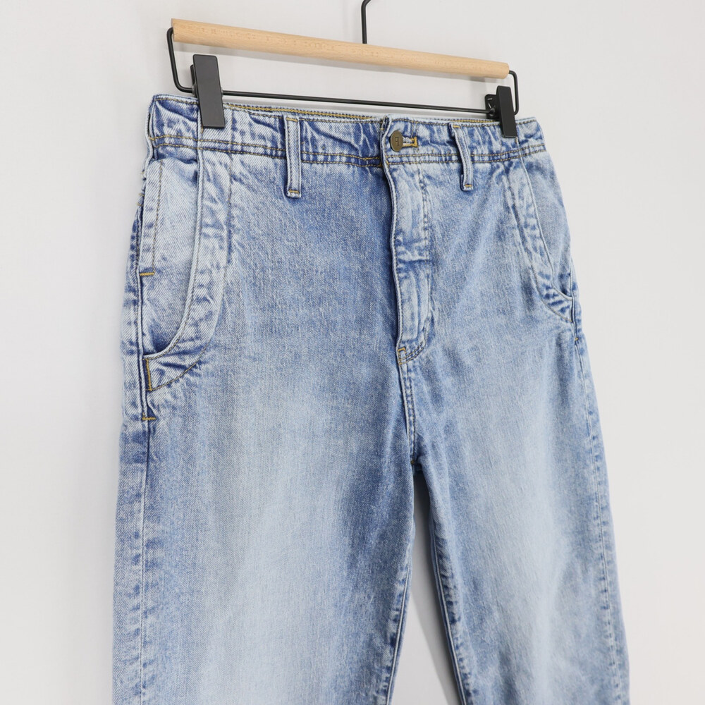 Pilcro Jeans Womens 26 Blue High Rise Straight Leg Light Wash Utility Stretch - Picture 3 of 11